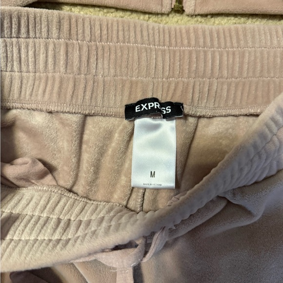 Express Blush Pink Velour Tracksuit Small - Picture 2 of 6